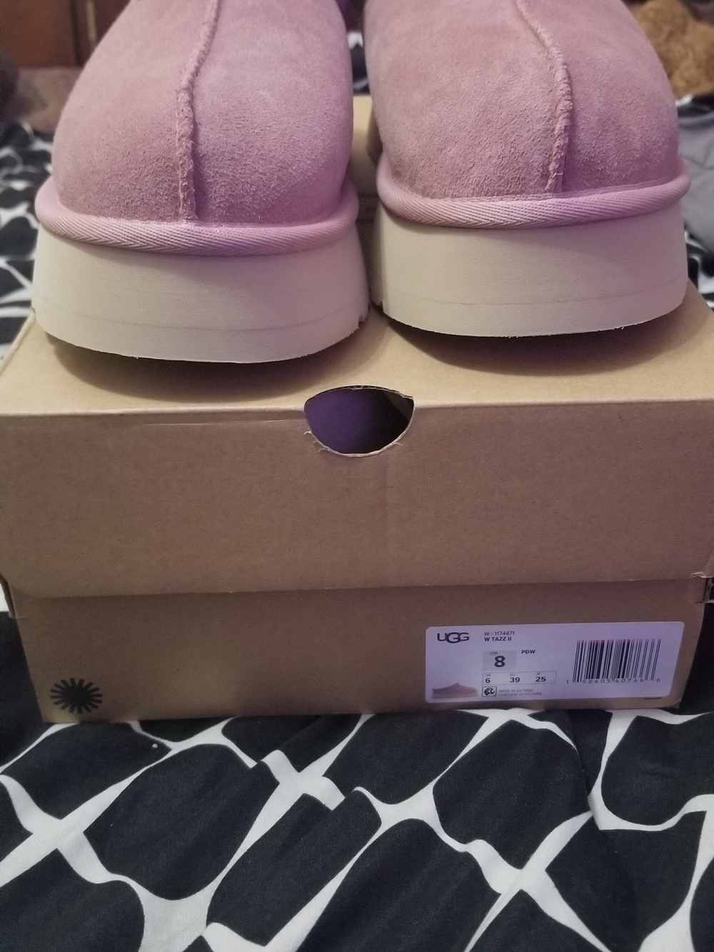 UGG Lavender Suede Slide Clog - Picture 2 of 2